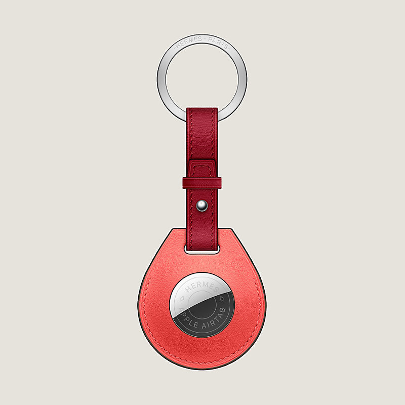 Apple AirTag Hermès bicolor key ring | Hermès UK